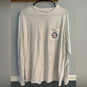 Vineyard Vines Long Sleeve Pocket T-Shirt White Whale Logo Unisex L (W30)